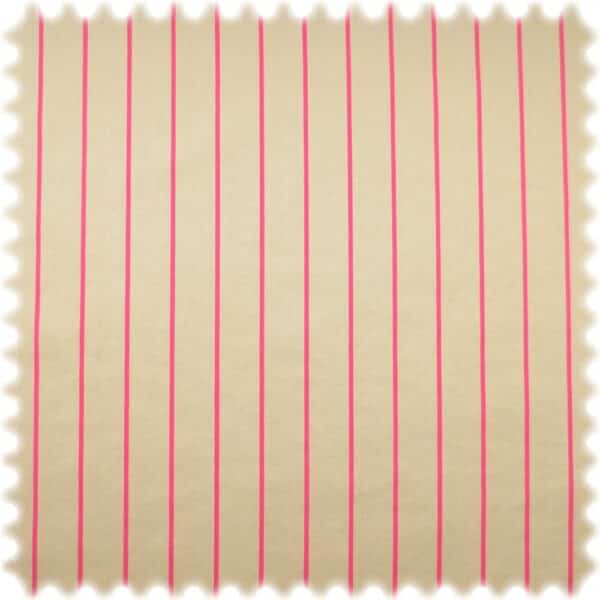 AKTION 100% Baumwolle Ferrat Beigegrau mit pinken Streifen