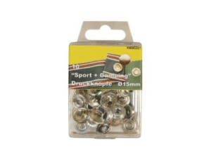 10 Druckknöpfe mit Werkzeug Silber 15mm rostfrei