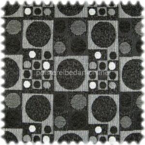 AKTION Chenille Flachgewebe Möbelstoff Point Schwarz / Grau
