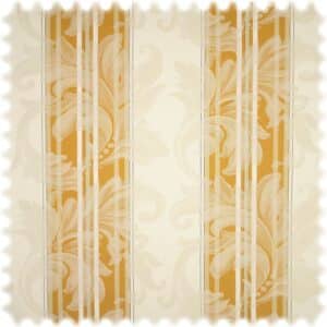 Jacquard Möbelstoff Barock Stripe Gold mit Fleckschutz