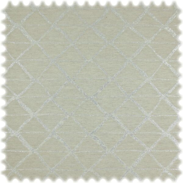 AKTION Jacquard Flachgewebe Möbelstoff Devlin Beige / Silber mit Lurex Garn