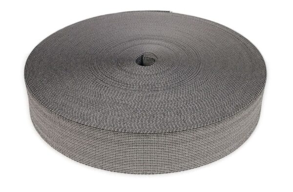 50 Meter Polster Gummigurte Elastikmaterial Schwarz/Weiss 6 cm breit Dehnung 65 %