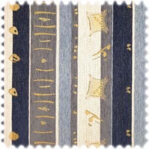 AKTION Chenille Streifen Möbelstoff Honolulu Blau