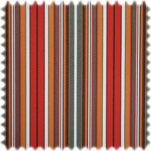 UV Beständiger Outdoor & Boot Möbelstoff Solar Stripe Rot / Orange mit Sanitized®Ausrüstung