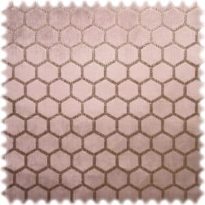 Clarke & Clarke Samt Velours Möbelstoff Hexa Rosa