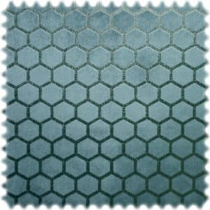 Clarke & Clarke Samt Velours Möbelstoff Hexa Türkis