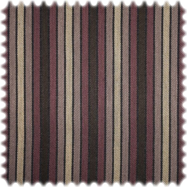 AKTION Jacquard Streifen Möbelstoff Ipanema Beige / Violett / Braun