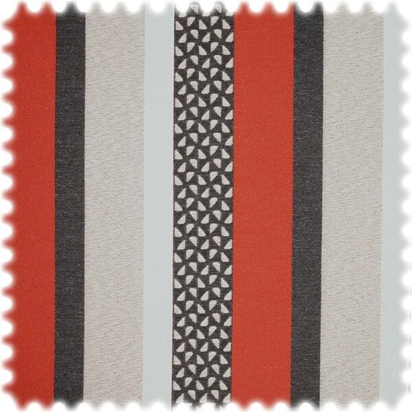 AKTION Outdoor Jacquard Streifen Möbelstoff Lodge Rot