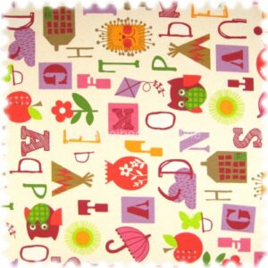 AKTION Farbdruck Möbelstoff Children Pink / Lila / Rot