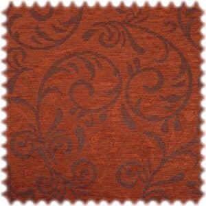 Chenille Möbelstoff Valencia Rot Orange