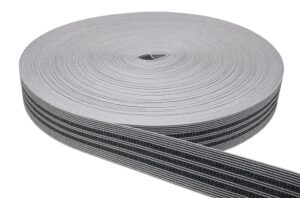 Polster Gummigurte Elastikmaterial Anthrazit Fest 5 cm breit Dehnung 45 % Meterware