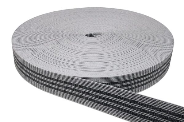 Polster Gummigurte Elastikmaterial Anthrazit Fest 5 cm breit Dehnung 45 % Meterware
