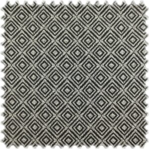 Jacquard Flachgewebe Möbelstoff Rhombus Schwarz / Weiss