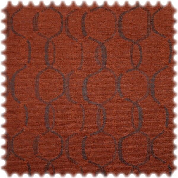 Chenille Möbelstoff Barcelona Rot Orange