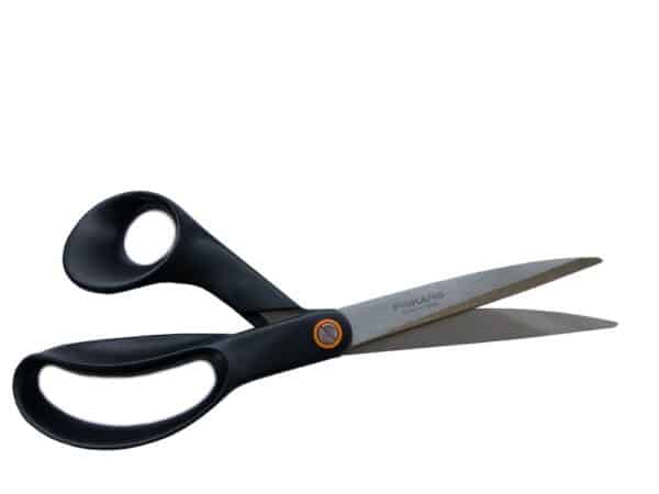 Universalschere / Stoffschere aus Stahl mit Kunststoffgriff Schwarz 24 cm