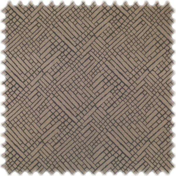 AKTION Jacquard Möbelstoff Sloane Square Taupe mit hohem Baumwollanteil