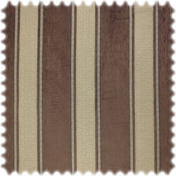AKTION Reststück 2 Meter Streifen Möbelstoff Talamonti Beige / Braun