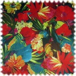 Samt Velours Möbelstoff Tropical mit Fleckschutz