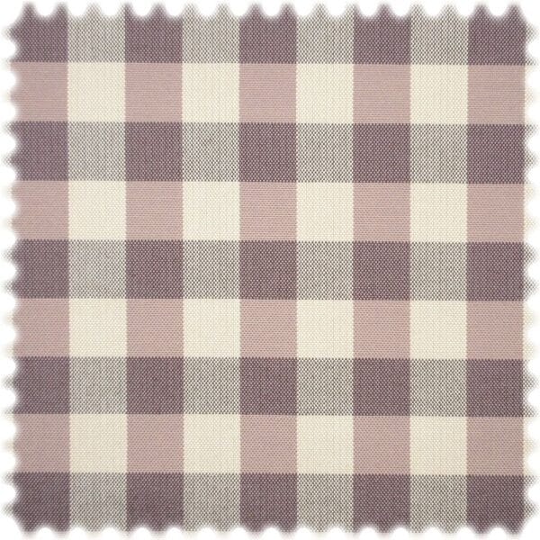 AKTION Trevira CS Karo Möbelstoff Sporty Check Beige / Purpurviolett