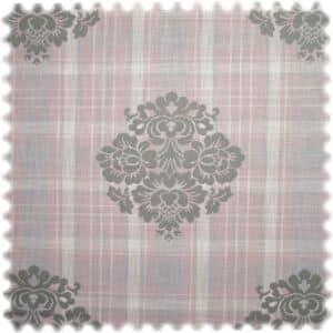 AKTION Möbelstoff Hamilton Ornament Blass Rot/Weiss mit hohem Baumwollanteil